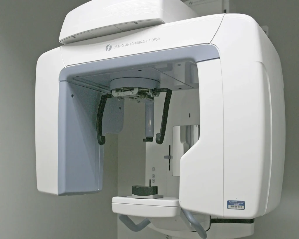 Advanced digital panoramic X-ray machine for precise dental diagnostics and safety at Dr. Kaltio Dental in Richmond, BC
